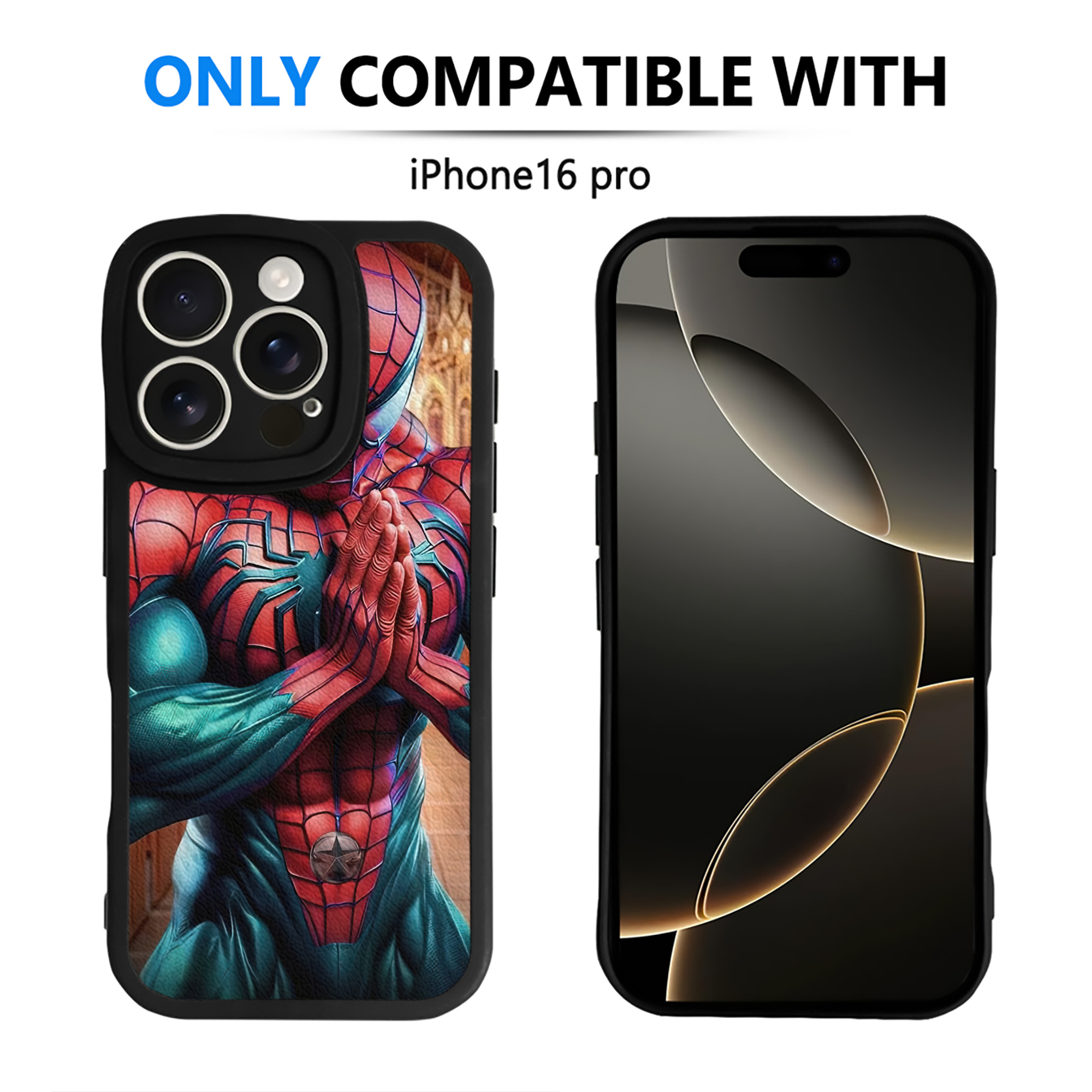 Spider Man スパイダーマン 【iPhone 16シリーズ対応】シリコンスマホケース（レザー調） 材質：シリコン